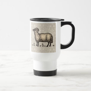 Mug De Voyage Illustration de mouton vintage : Art classique de