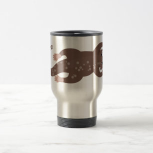 Mug De Voyage Illustration de plongée de loutre mignonne