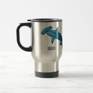 Mug De Voyage Illustration de requin marteau