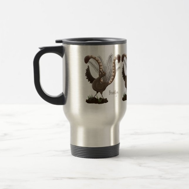 Mug De Voyage Illustration de superbe et superbe lyrebird (Gauche)