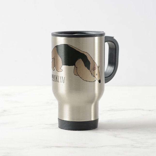 Mug De Voyage Illustration de Tamandua (Devant droit)