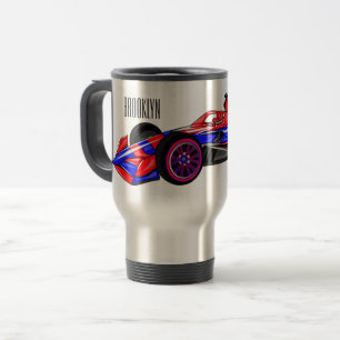 Mug De Voyage Illustration de voiture de course professionnelle