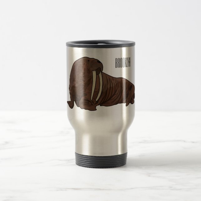 Mug De Voyage Illustration de Walrus (Centre)