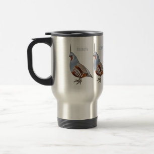Mug De Voyage Illustration d'oiseau de caille de montagne