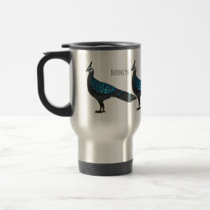 Mug De Voyage Illustration d'oiseau de faisan paon de Palawan