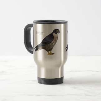 Mug De Voyage Illustration d'oiseau de faucon pèlerin