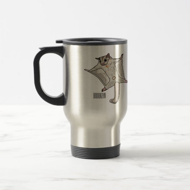 Mug De Voyage Illustration du planeur à sucre (Gauche)