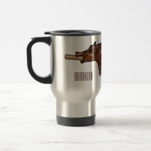 Mug De Voyage Illustration du rôti de porc / rôti de porc
