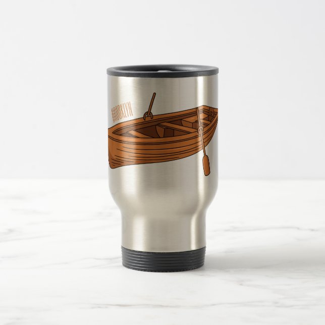 Mug De Voyage Illustration d'un bateau à roues (Centre)