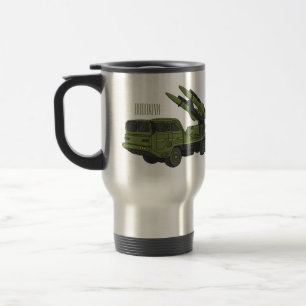 Mug De Voyage Illustration d'un camion de missiles militaires