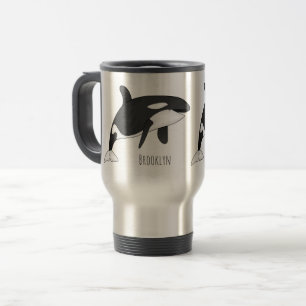 Mug De Voyage Illustration d'une baleine tueuse