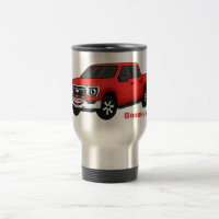 Illustration d'une camionnette rouge mou