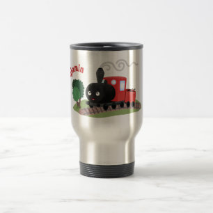 Mug De Voyage Illustration d'une locomotive à vapeur mûre