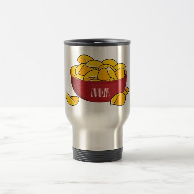 Mug De Voyage Illustration d'une puce de pomme de terre (Centre)