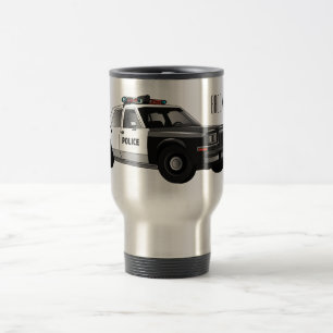 Mug De Voyage Illustration d'une voiture de police