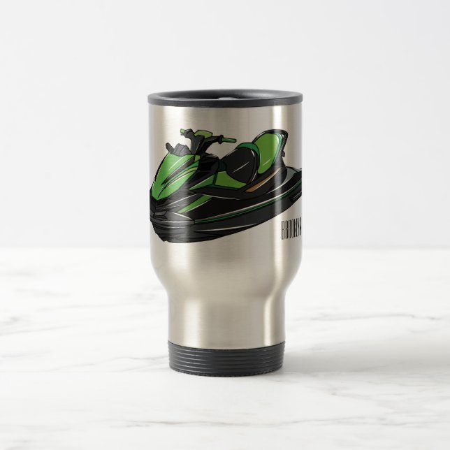 Mug De Voyage Illustration Jet ski (Centre)