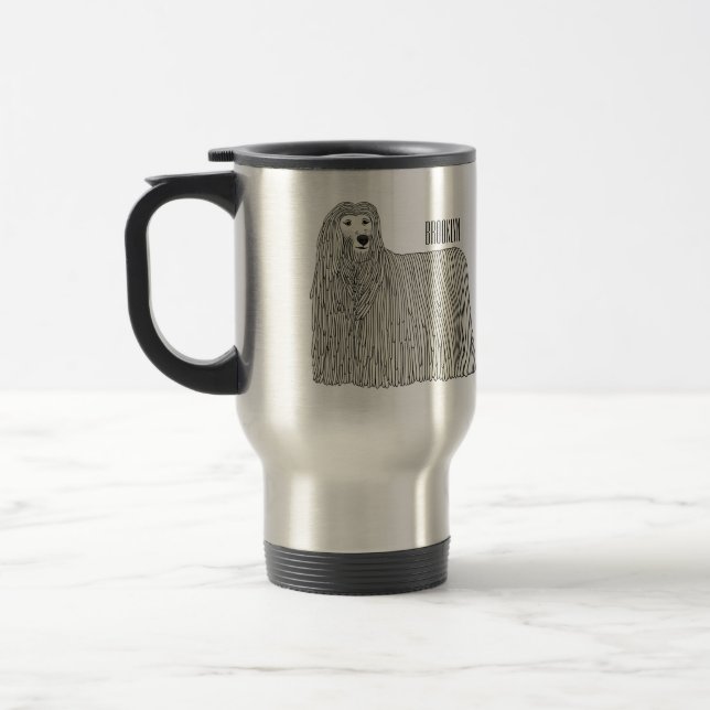 Mug De Voyage Illustration Komondor pour chien (Gauche)
