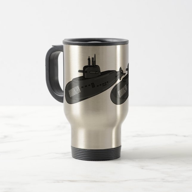 Mug De Voyage Illustration sous-marine (Devant gauche)