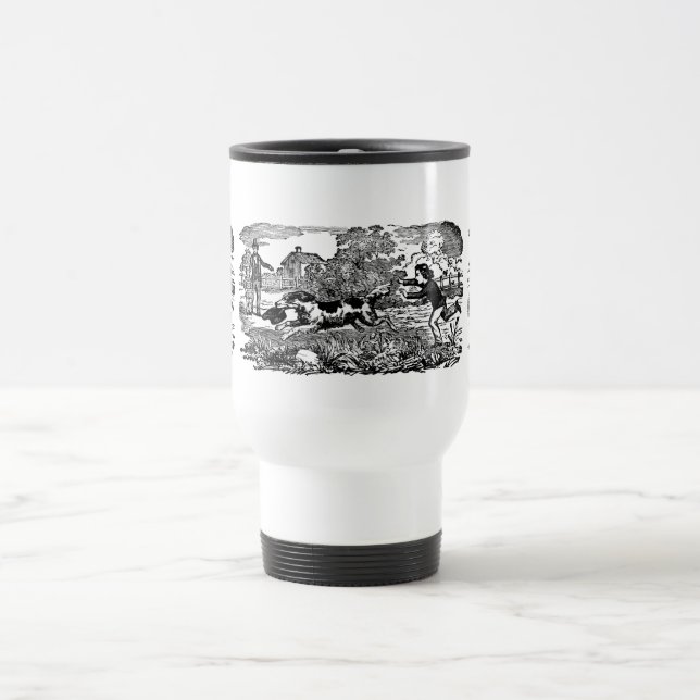 Mug De Voyage Illustration victorienne d'art antique d'animal de (Centre)