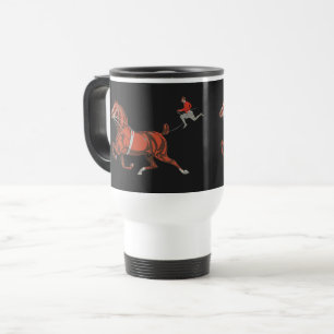 Mug De Voyage Illustration vintage 1909 Cheval châtaigne courant