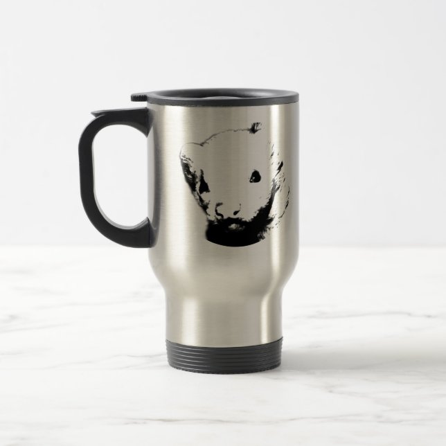 Mug De Voyage Image mignonne de furet (Gauche)