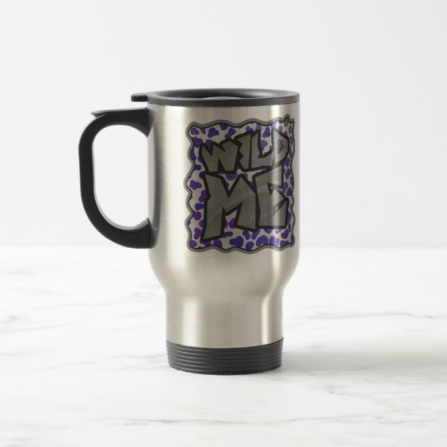 Mug De Voyage Impression dalmate violet et blanche (Gauche)