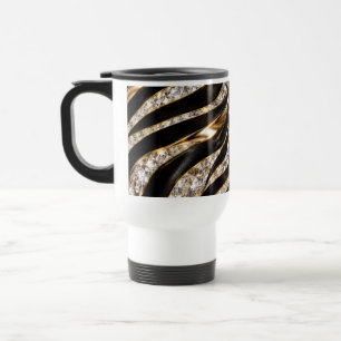 Mug De Voyage Impression d'animal en cristal de zèbre de luxe