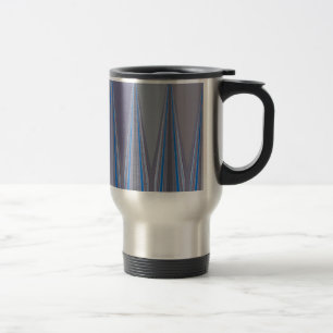 Mug De Voyage Impression d'art chevron bleu, violet, gris