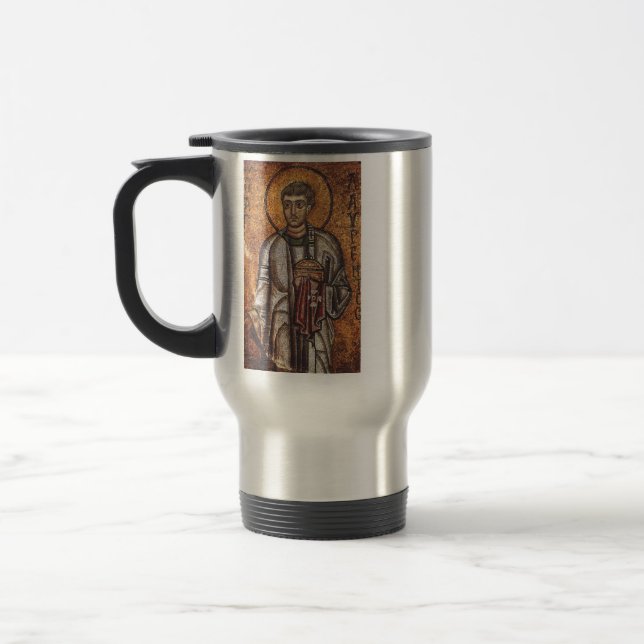 Mug De Voyage Impression d'art mosaïque orthodoxe Saint-Laurent (Gauche)