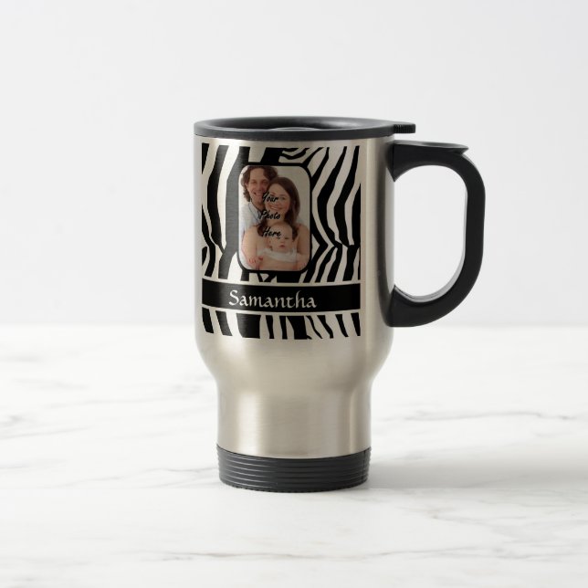 Mug De Voyage Impression zèbre noir et blanc (Droit)