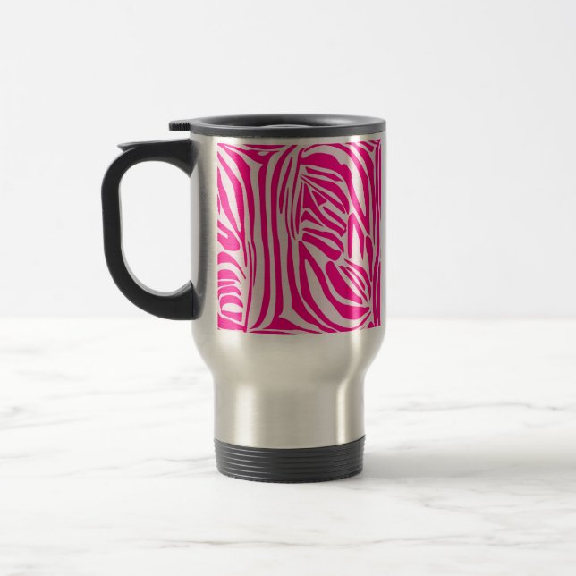 Mug De Voyage Impression zèbre rose (Gauche)