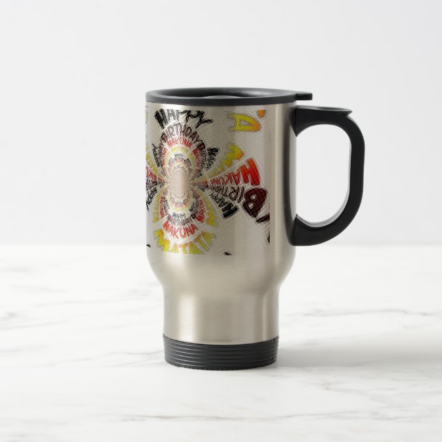 Mug De Voyage Imprimer Anniversaire Kaleidoscope (Droit)