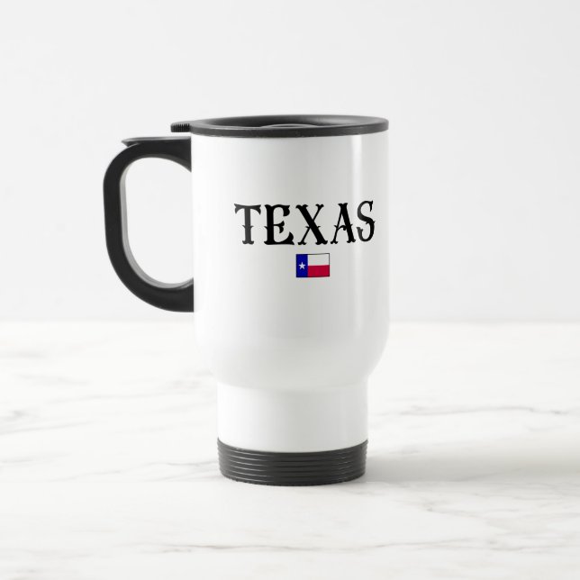 Mug De Voyage Indicateur de la carte d'état du Texas USA (Gauche)