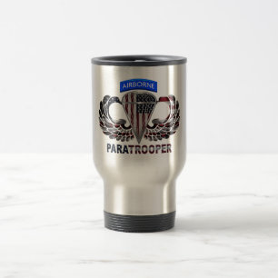 Mug De Voyage Indicateur de parachutisme aéroporté américain sur
