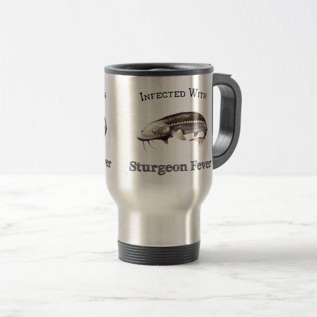 Mug De Voyage Infecté Par La Fièvre D'Esturgeon (Devant droit)