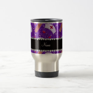 Mug De Voyage Infirmière à parties scintillant violette Infirm