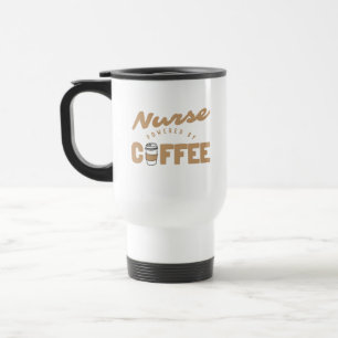 Mug De Voyage Infirmière Alimentée Par Café Drôle