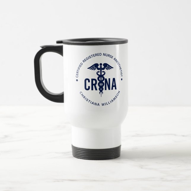 Mug De Voyage Infirmière anesthésiste certifiée CRNA personnalis (Gauche)