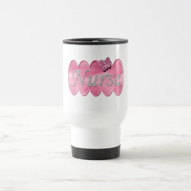 Mug De Voyage Infirmière avec le papillon (Centre)