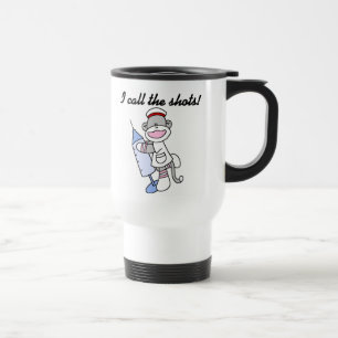 Mug De Voyage Infirmière de singe de chaussette j'appelle les
