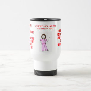 Mug De Voyage Infirmière Flack - Rx. Caféine prn