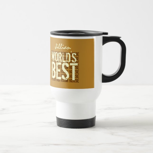 Mug De Voyage Infirmière O05 de la meilleure salle d'opération d (Droite)