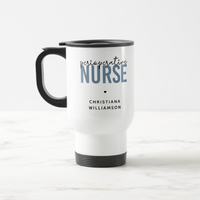 Mug De Voyage Infirmière ou infirmière en service régulier sur m (Gauche)