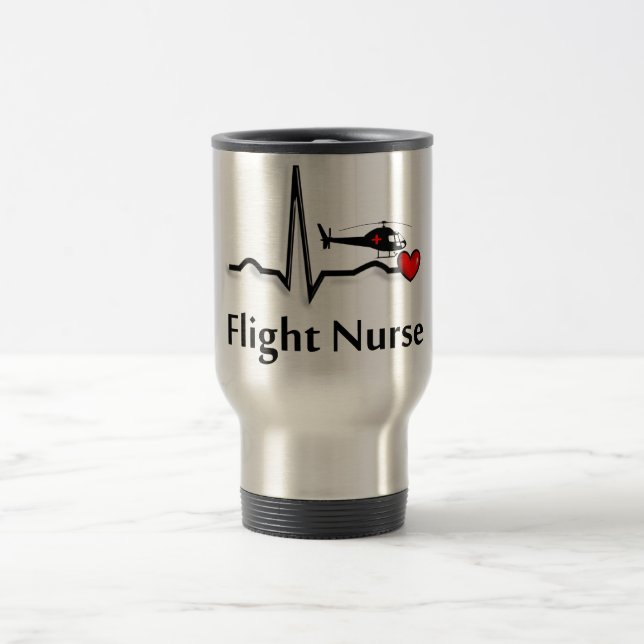 Mug De Voyage Infirmière QRS de vol et conception d'hélicoptère (Centre)