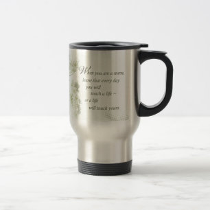Mug De Voyage Infirmière Touche une vie avec des fleurs sauvages