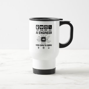 Mug De Voyage Ingénieur en intelligence artificielle drôle Techn