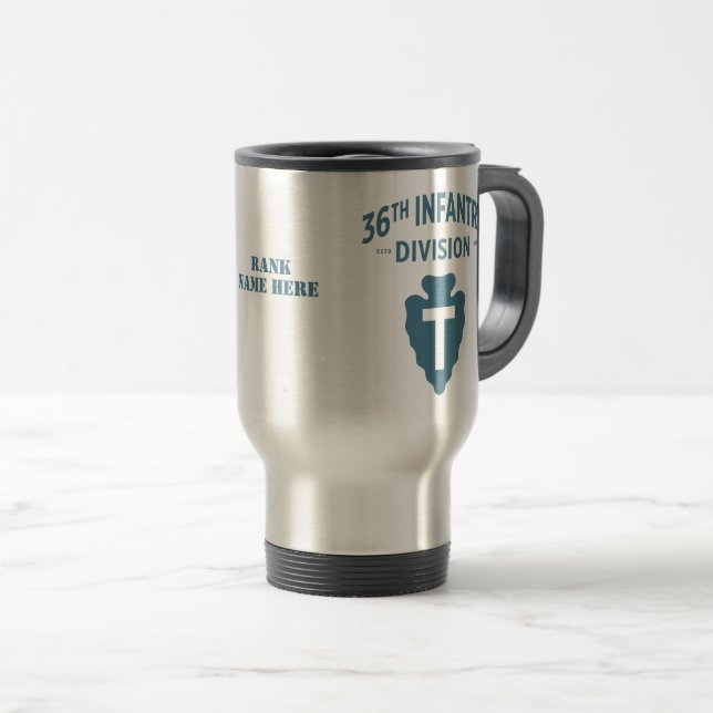 Mug De Voyage Insigne de la 36e division d'infanterie (Devant droit)