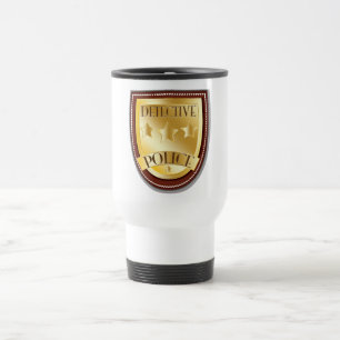 Mug De Voyage Insigne de police inspecteur