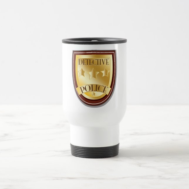 Mug De Voyage Insigne de policier détective (Centre)