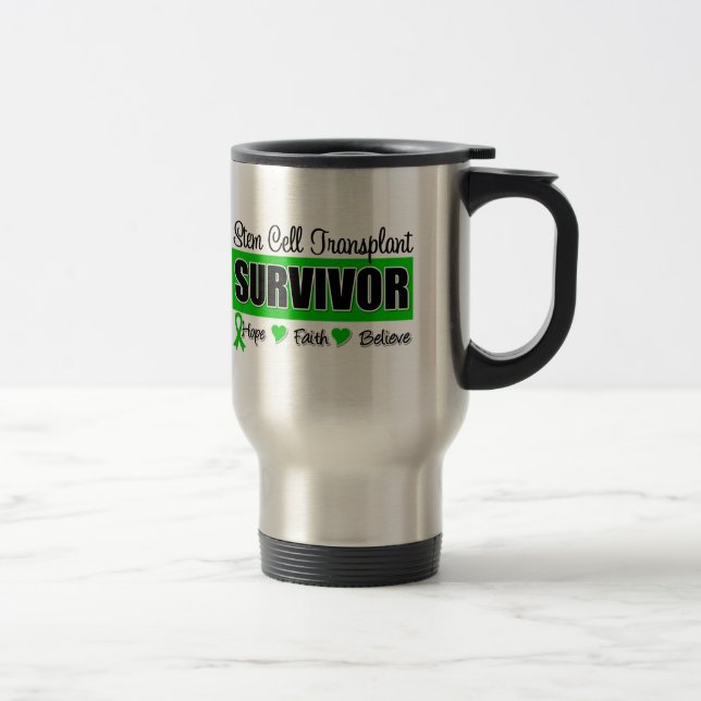 Mug De Voyage Insigne de survivant de greffe de cellule souche (Droit)